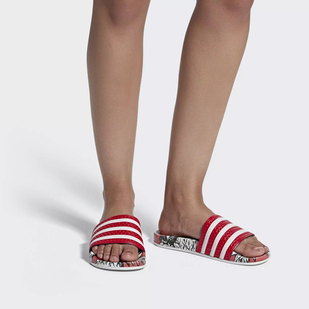 Adidas Adilette Chanclas Rojos Para Mujer (MX-20286)